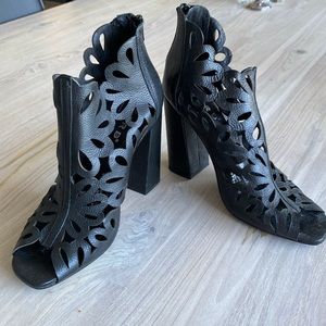 Gently worn leather heels